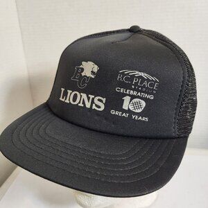 BC LIONS Place 10 years Hat Snapback Football Vintage 1993 Cap CFL Trucker